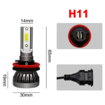 mini LED лампы Н11 без кулера, 2шт